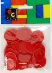 SP- TOY COUNTERS SMALL 20MM RED PK30