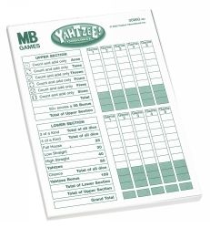 GAME YAHTZEE SCORE PAD