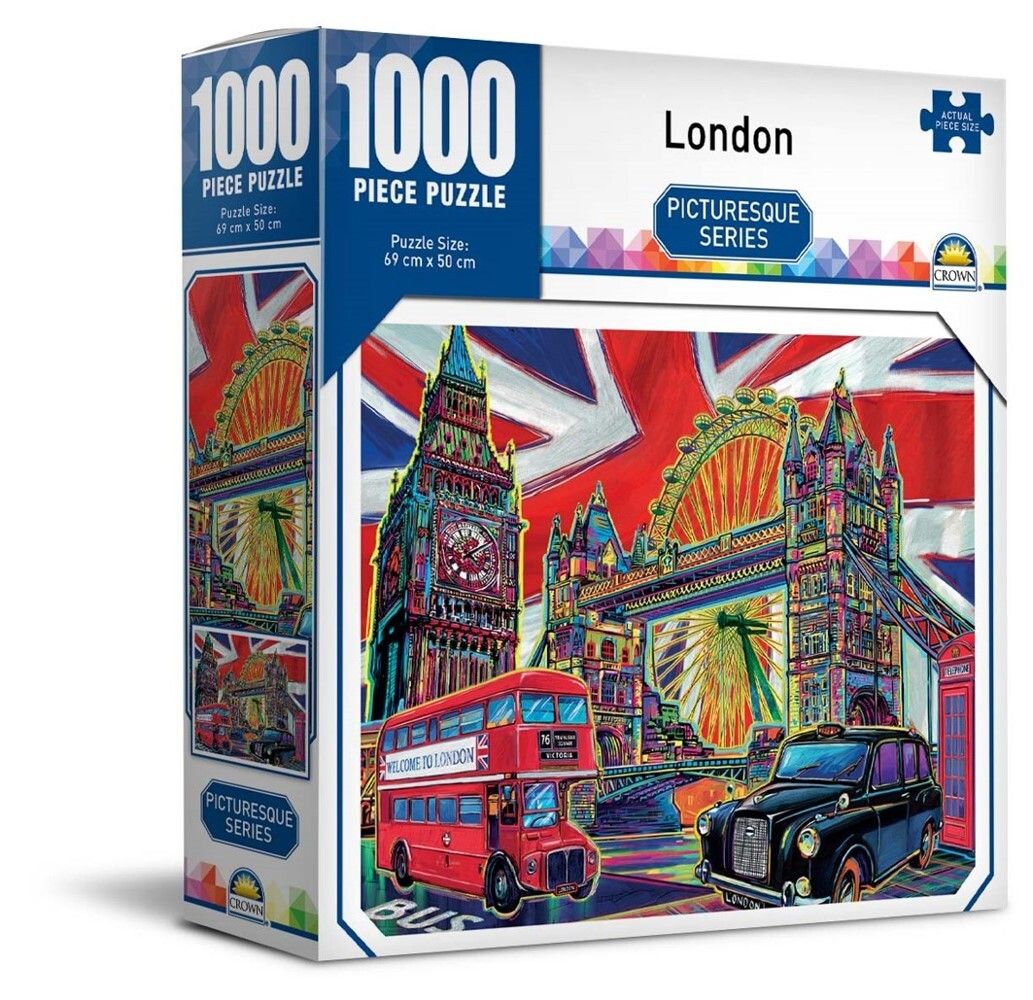 JIGSAW PUZZLE CROWN 1000PCE PICTURESQUE SERIES 2 3 ASST JIGSAW PUZZLE CROWN 1000PCE PICTURESQUE SERIES 2 3 ASST