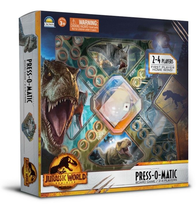 BOARD GAME JURASSIC WORLD PRESS O MATIC