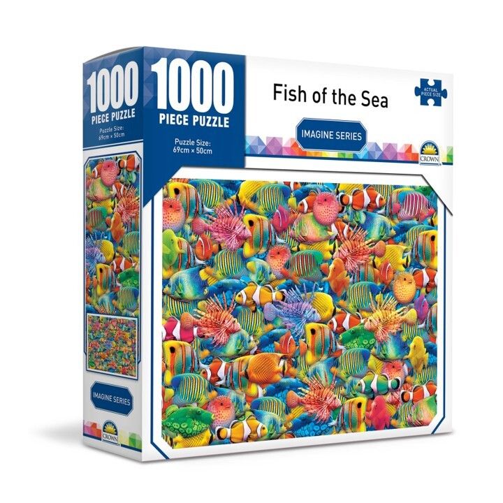 JIGSAW PUZZLE CROWN 1000PCE IMAGINE SERIES 3 3 ASST JIGSAW PUZZLE CROWN 1000PCE IMAGINE SERIES 3 3 ASST