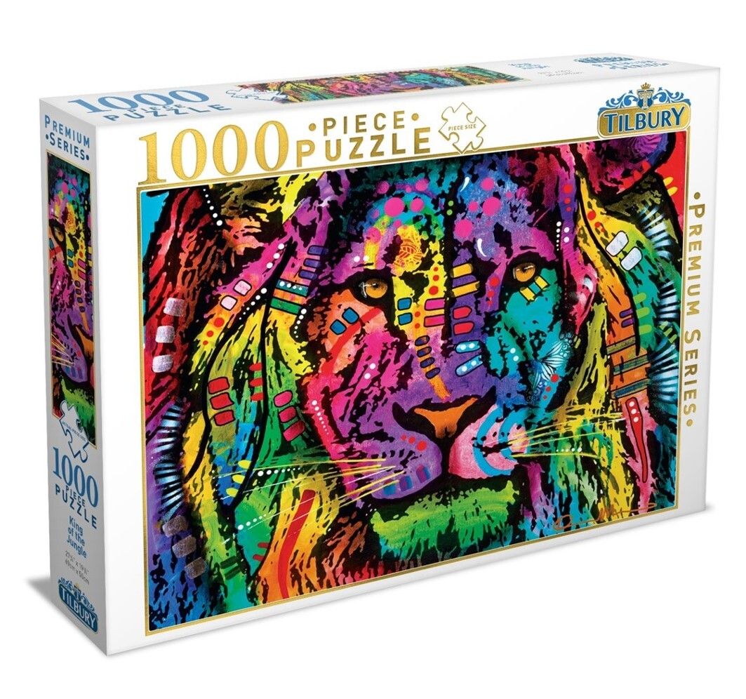 JIGSAW PUZZLE TILBURY PREMIUM 1000PCE KING OF THE JUNGLE