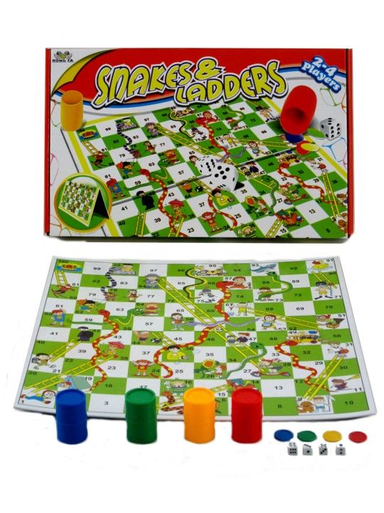 TOY SNAKES AND LADDERS 35X35CM BOARD GAME
