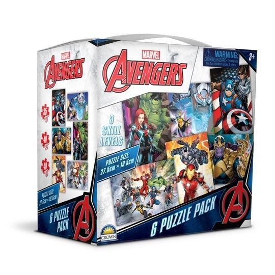JIGSAW PUZZLE AVENGERS 6 PACK 2X12PC 2X20PC 2X30PC JIGSAW PUZZLE AVENGERS 6 PACK 2X12PC 2X20PC 2X30PC