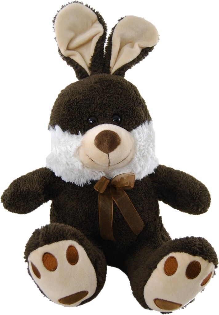 SOFT TOY ELKA 25CM BUNNY BISCUIT DARK BROWN