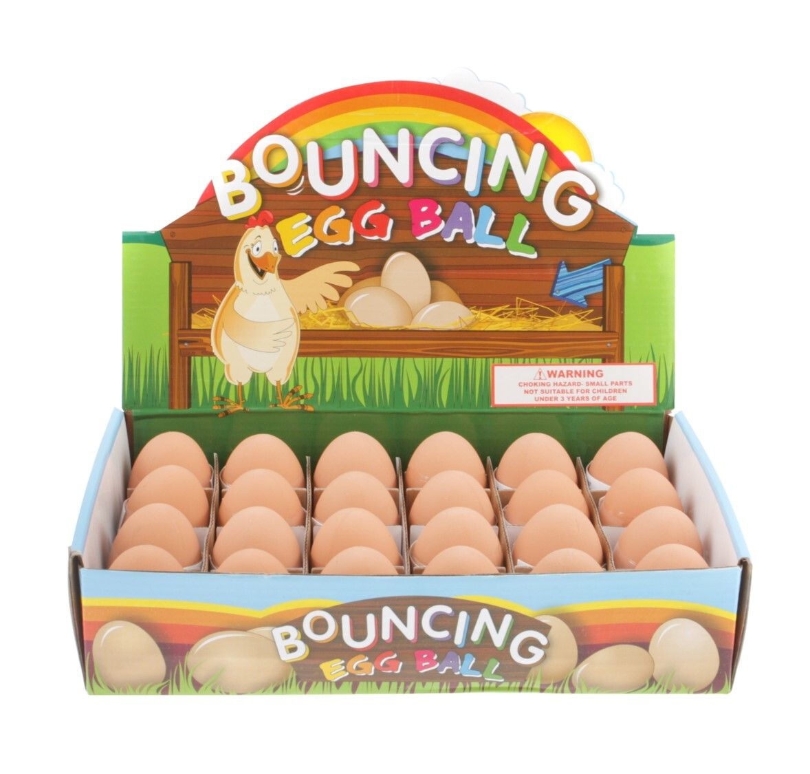 EASTER ACP TOY 4X3CM BOUNCING EGG BALL