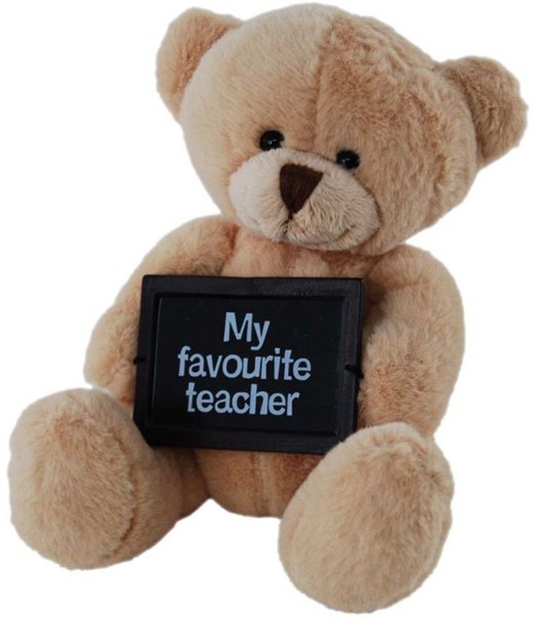 SOFT TOY ELKA 14CM BEAR MY FAVOURITE TEACHER