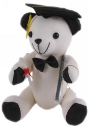 SOFT TOY ELKA 38CM BEAR GRADUATION AUTOGRAPH