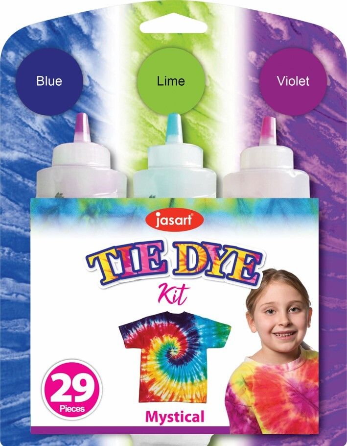 ART & CRAFT JASCO TIE DYE KIT 29 PIECES MYSTICAL