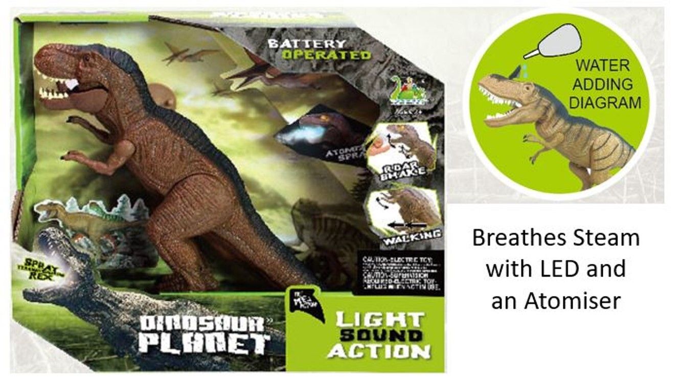 SP- TOY DINOSAUR LIGHT & SOUND T-REX STEAM BREATHING SP- TOY DINOSAUR LIGHT & SOUND T-REX STEAM BREATHING