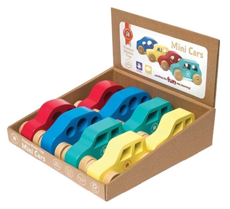 SP- TOY WOOD MINI CAR DISPLAY LEARNING CAN BE FUN