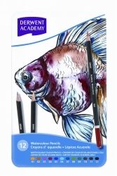 SP - PENCIL COLOURED DERWENT ACADEMY WATERCOLOUR SET PK12 SP - PENCIL COLOURED DERWENT ACADEMY WATERCOLOUR SET PK12
