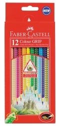 PENCIL COLOURED FABER DOT GRIP TRIANG PK12