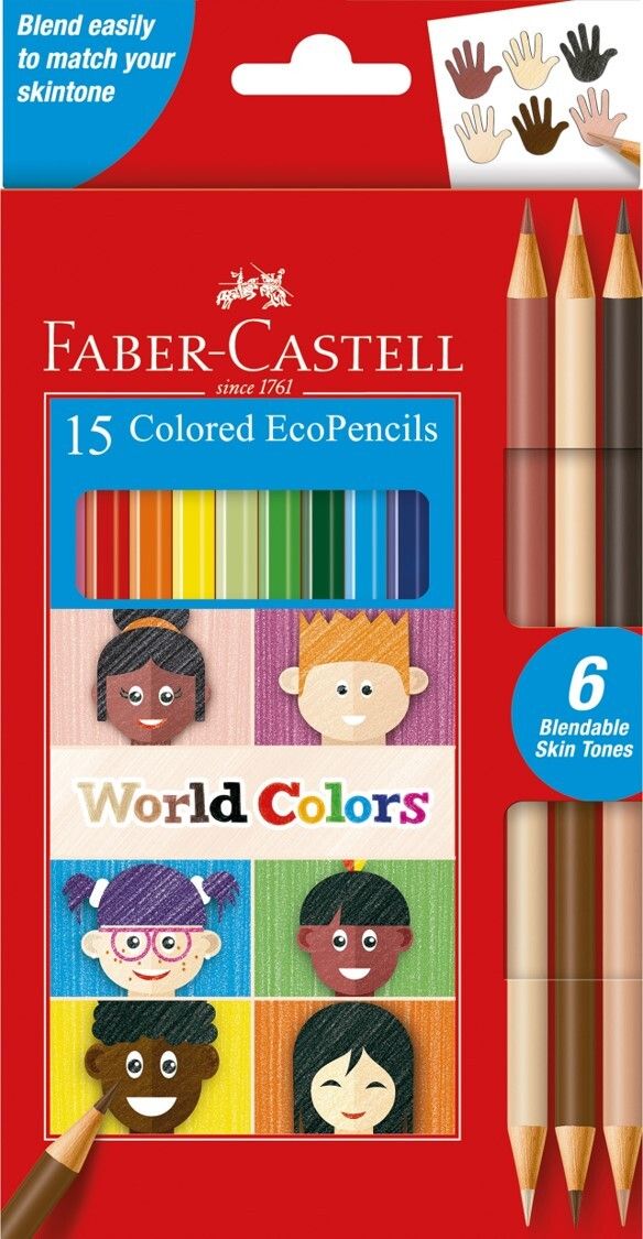 PENCIL COLOURED FABER-CASTELL WORLD COLOURS PK15