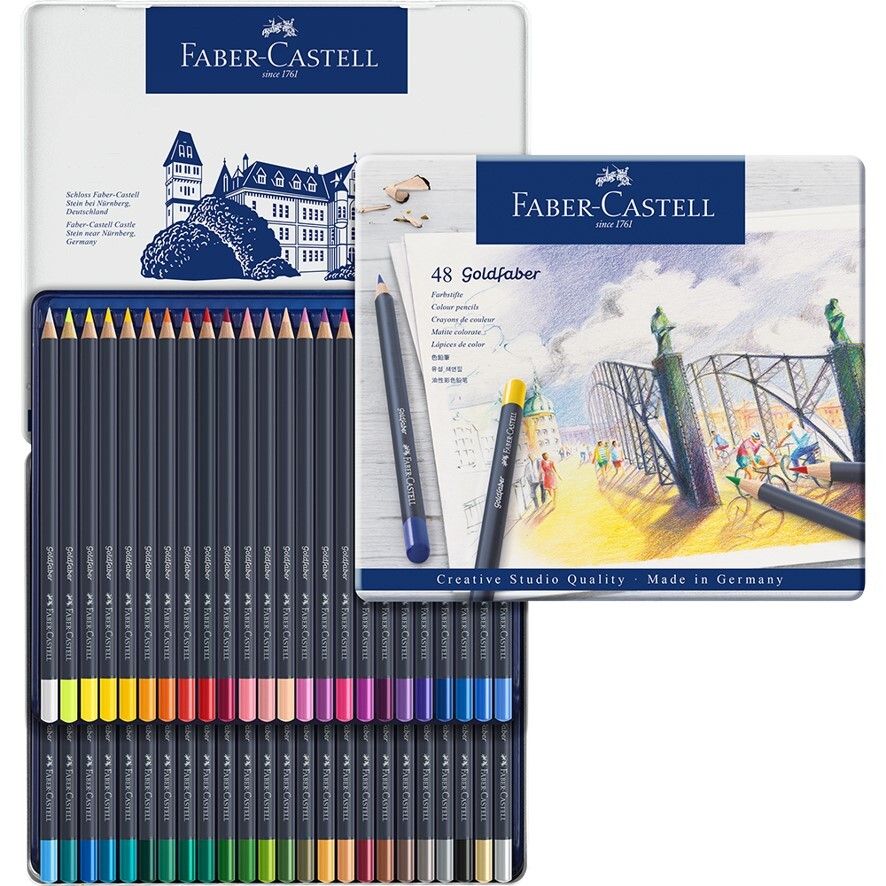 PENCILS COLOURED FABER-CASTELL GOLDFABER TIN48