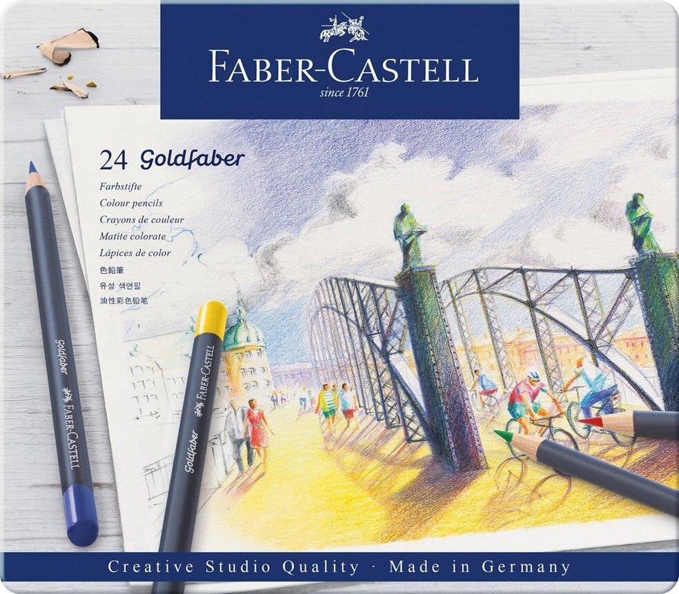 PENCIL COLOURED FABER-CASTELL GOLDFABER TIN 24