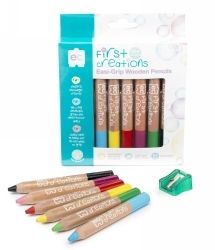 SP- PENCIL COLOURED EASI-GRIP WOODEN PK6