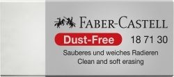 SP- ERASER FABER-CASTELL MEDIUM DUST FREE WITH SLEEVE WHITE