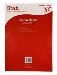 ENVELOPE STAT C4 KRAFT PEEL/SEAL PK25