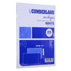 ENVELOPE CUMBERLAND C5 229X162MM POCKET STRIP SEAL WHITE PK25