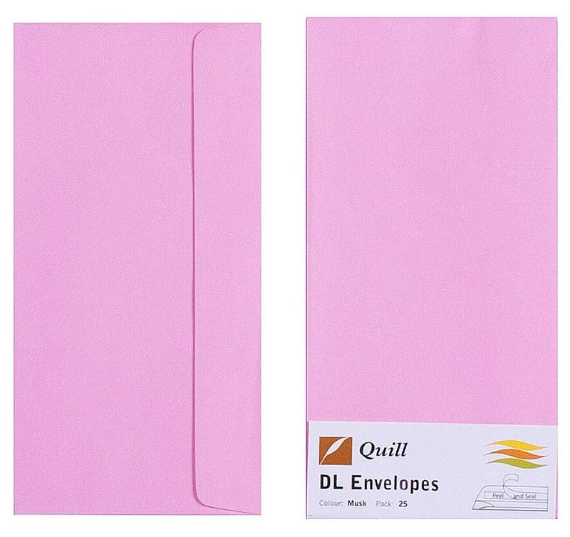ENVELOPE QUILL DL 80GSM MUSK PK25