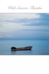 CARD SET SYMPATHY THANK YOU OZCORP 95X140 ROWBOAT 10CARDS/ENV