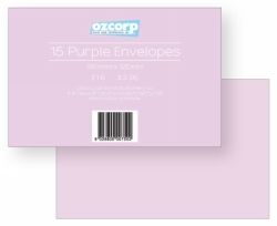 ENVELOPE OZCORP 180X120MM PURPLE PK15