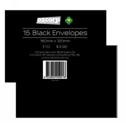ENVELOPE OZCORP 180X120MM BLACK PK15