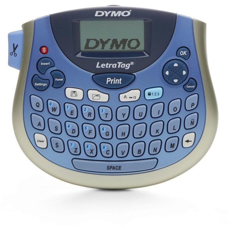 LABEL MARKER DYMO LETRA TAG TABLETOP LT100T BLUE
