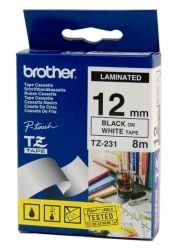LABEL TAPE BROTHER TZE-231 12MMX8M BLACK ON WHITE LABEL TAPE BROTHER TZE-231 12MMX8M BLACK ON WHITE