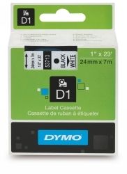 LABEL TAPE DYMO D1 24MMX7M BLACK ON WHITE