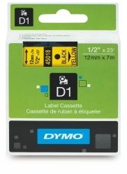 LABEL TAPE DYMO D1 12MMX7M BLACK ON YELLOW