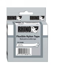LABEL TAPE DYMO 12MMX3.5M FLEXIBLE NYLON WHITE