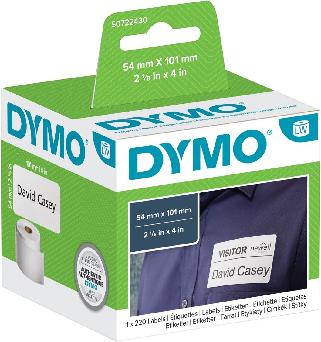LABEL DYMO LABELWRITER SHIPPING LABELS 54X101MM WHITE LABEL DYMO LABELWRITER SHIPPING LABELS 54X101MM WHITE