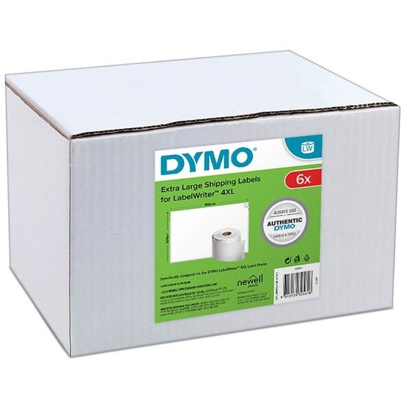 LABEL DYMO LABELWRITER EX LARGE SHIPPING LABELS 104X159MM BULK CTN6 LABEL DYMO LABELWRITER EX LARGE SHIPPING LABELS 104X159MM BULK CTN6