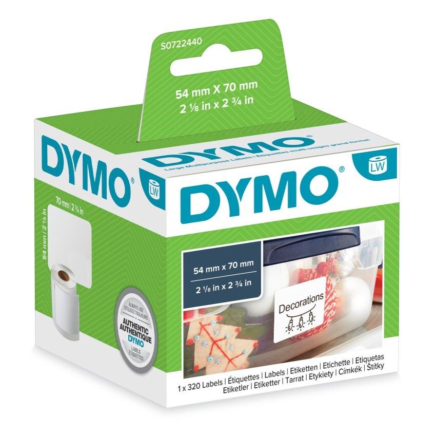 LABEL DYMO LABELWRITER 54X70 DISKETTE WHITE 1 ROLL LABEL DYMO LABELWRITER 54X70 DISKETTE WHITE 1 ROLL
