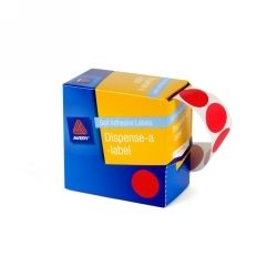 LABEL AVERY DISP 24MM RED DOT DMC24R