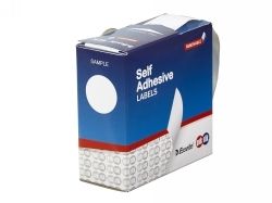 LABEL QUIK STIK DISP 32MM WHITE DOT