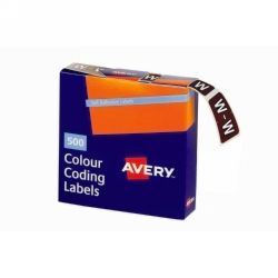 SP- LABELS COLOUR CODING AVERY 25X38MM W SIDE TAB BROWN BX500