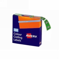 SP- LABELS COLOUR CODING AVERY 25X38MM 4 SIDE TAB LIGHT GREEN PK500