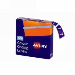 SP- LABELS COLOUR CODING AVERY 25X38MM 7 SIDE TAB PURPLE PK500