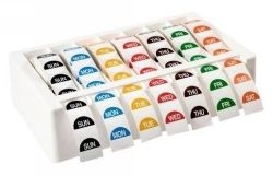 DAY LABEL DISPENSER KIT AVERY 273X70X159MM INC MON-SUN 24MM LABELS WHITE
