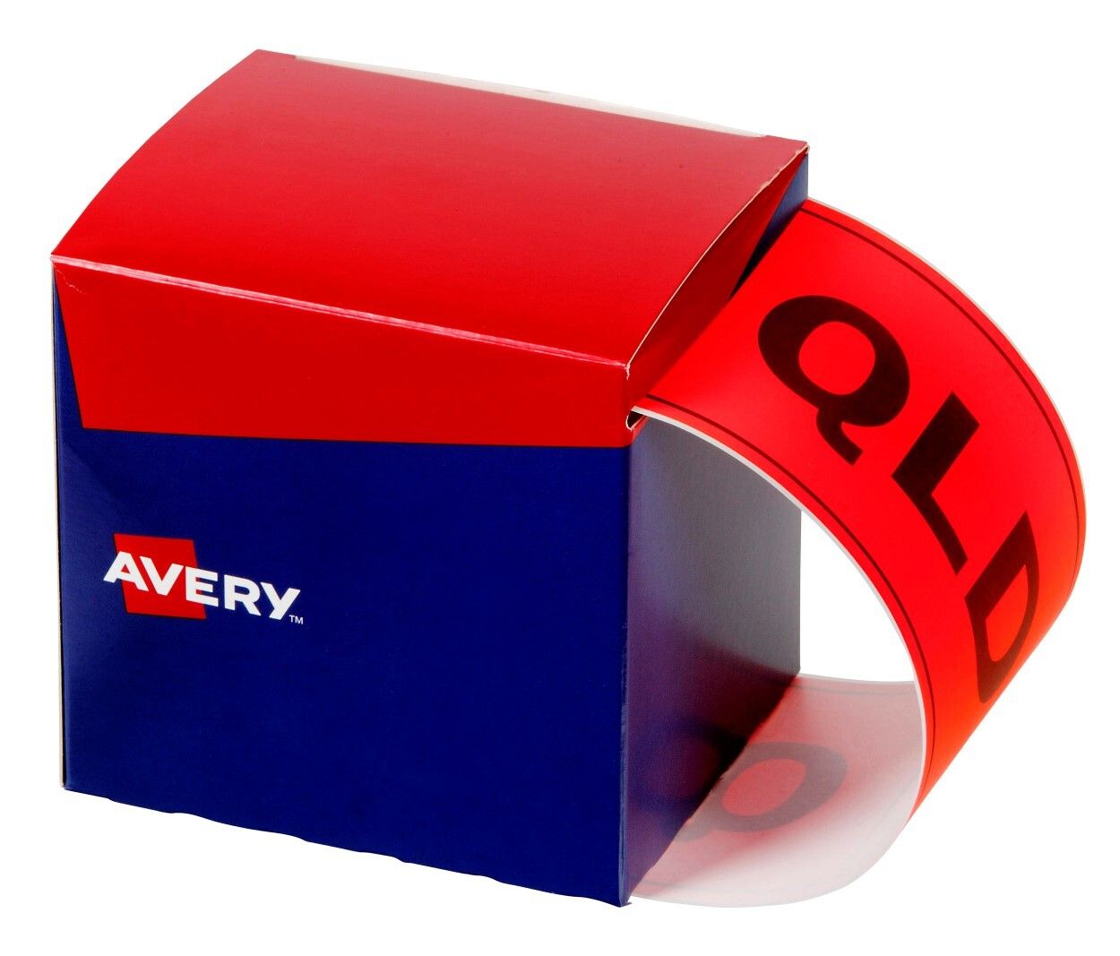 LABEL AVERY 100X150.4MM QLD FLUORO RED PK500