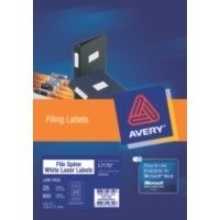 LABEL AVERY LASER L7170 FILE SPINE 24L 134X11MM 25'S