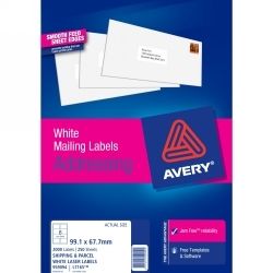 LABEL AVERY LASER L7165 PARCEL 8UP 99.1X67.7MM PK250