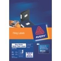 LABEL AVERY LASER L7172 RING BINDER 18L 100X30MM 25'S