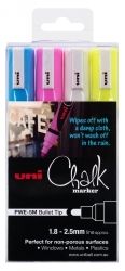 MARKER CHALK UNI 1.8MM-2.5MM PWE5M BULLET TIP ASST PK4 MARKER CHALK UNI 1.8MM-2.5MM PWE5M BULLET TIP ASST PK4