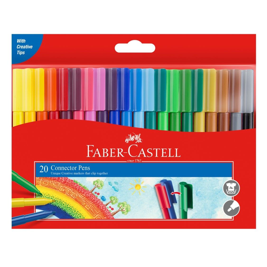 MARKER FABER-CASTELL CONNECTOR PENS PK20