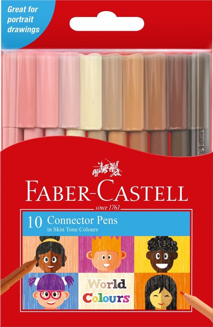 MARKER FABER-CASTELL CONNECTOR PENS WORLD COLOURS ASST PK10 MARKER FABER-CASTELL CONNECTOR PENS WORLD COLOURS ASST PK10