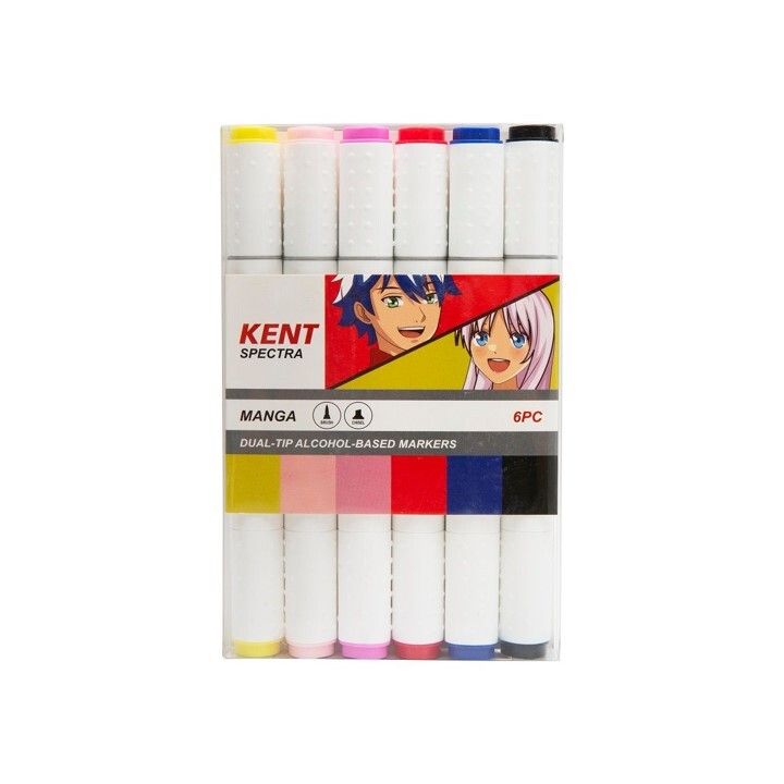 MARKER KENT SPECTRA GRAPHIC BRUSH & CHISEL NIBS MANGA SET 6 MARKER KENT SPECTRA GRAPHIC BRUSH & CHISEL NIBS MANGA SET 6